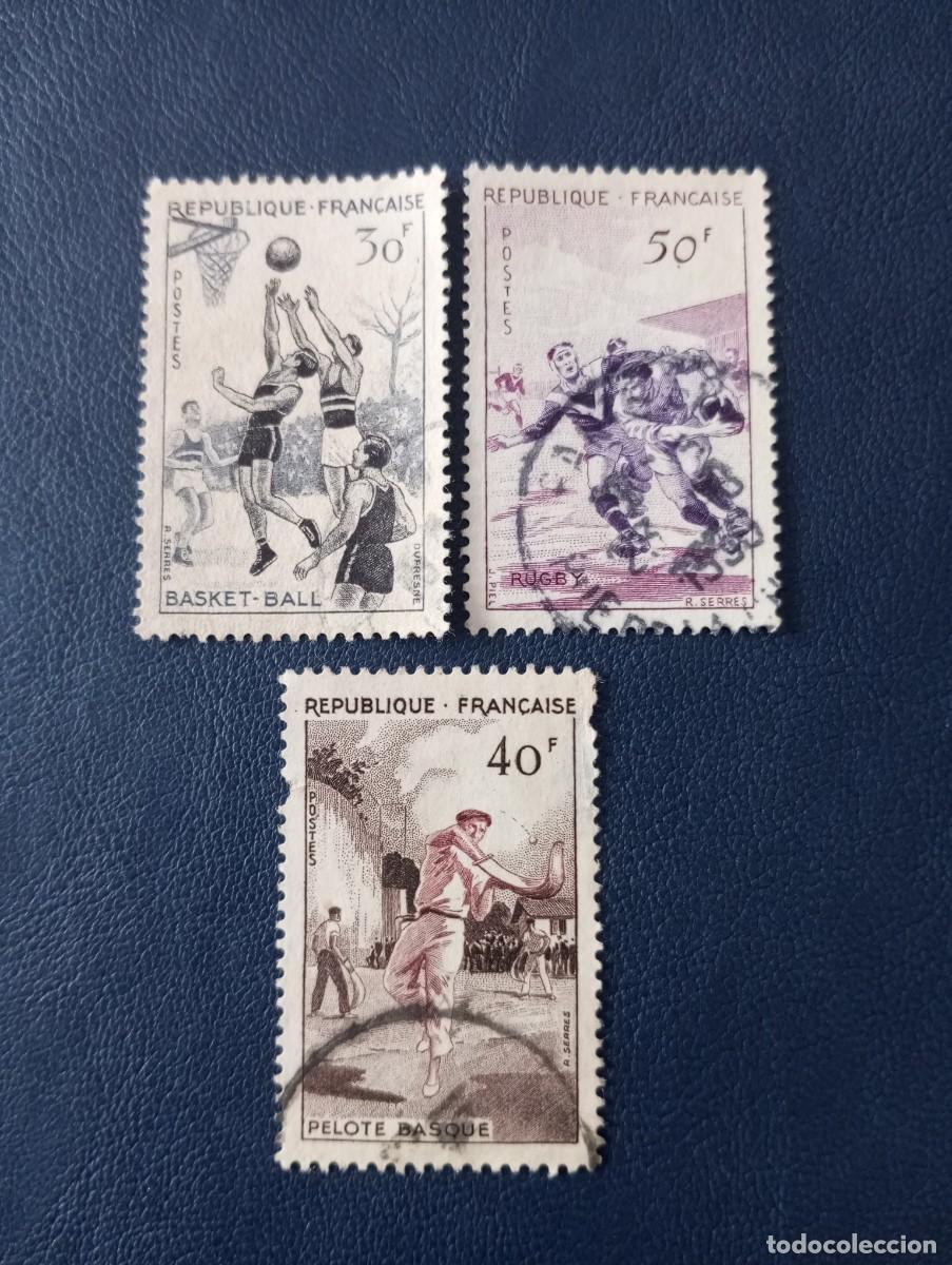 Sellos: FRANCIA, 1956, DEPORTES, YT 1072/4