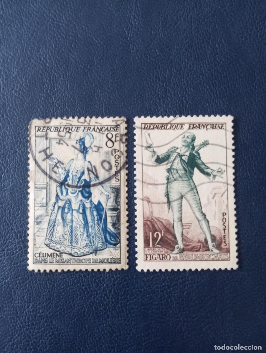 Sellos: FRANCIA, 1953, TEATRO, YT 956/7