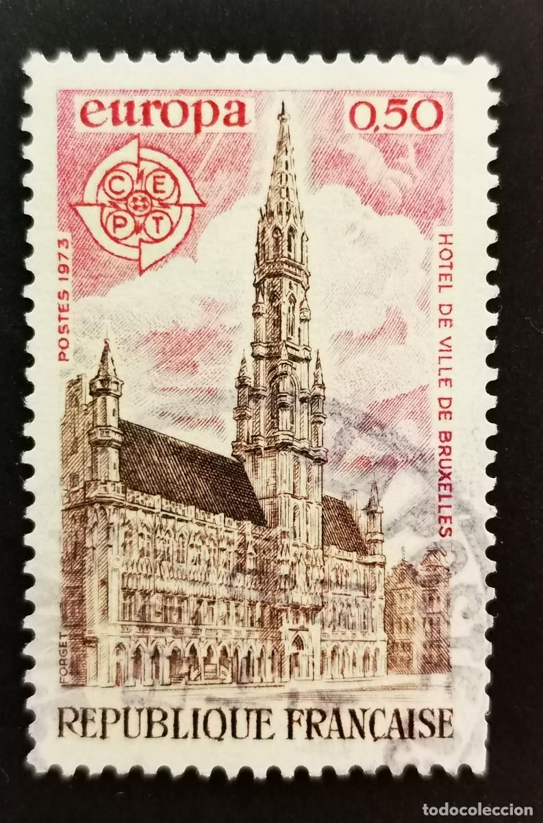 Sellos: Sello Francia 1973, CEPT - Grand Place de Bruselas, 0,50 F Michel: 1826