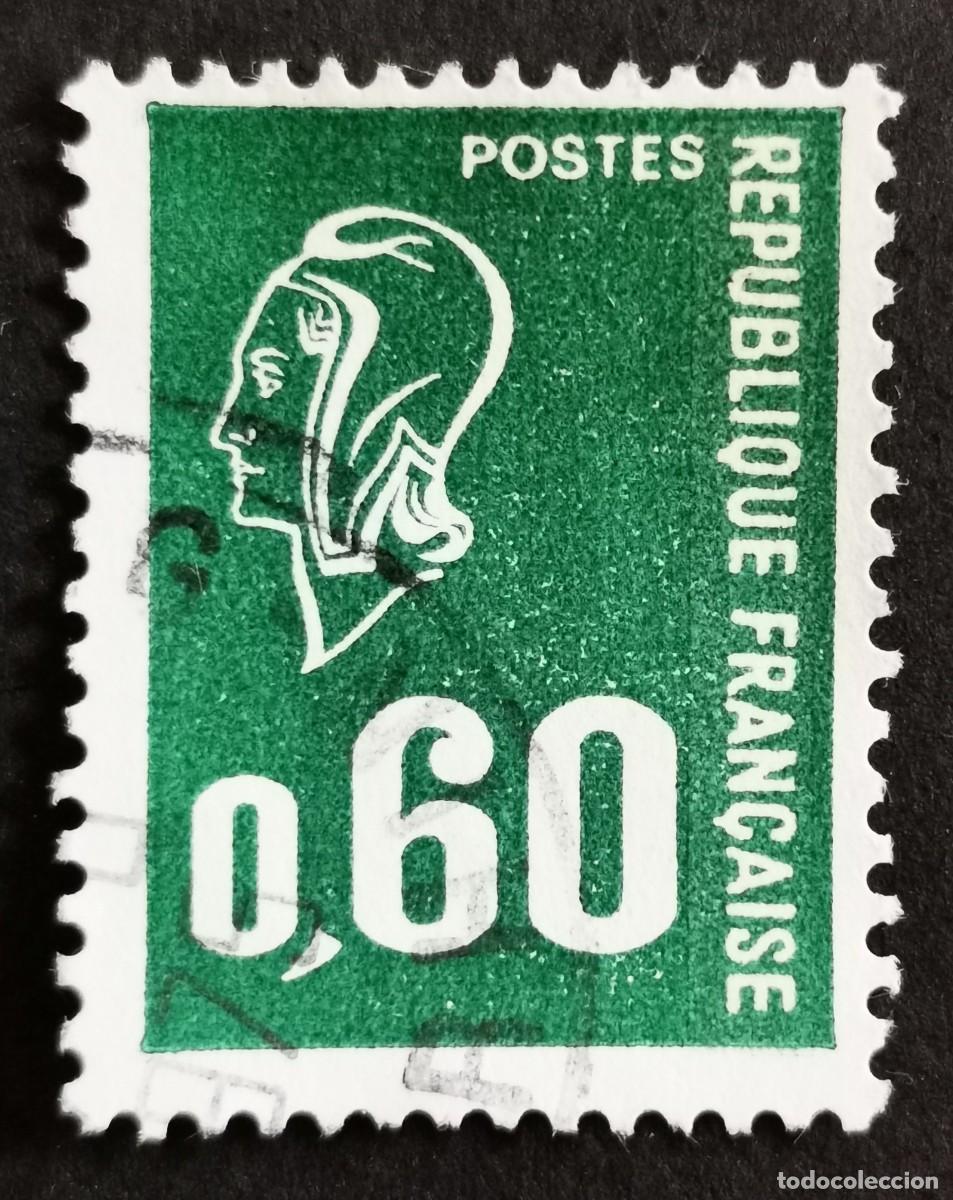 Sellos: Sello Francia 1974, Marianne tipo Bequet grabado, 0,60 F Michel: 1888x