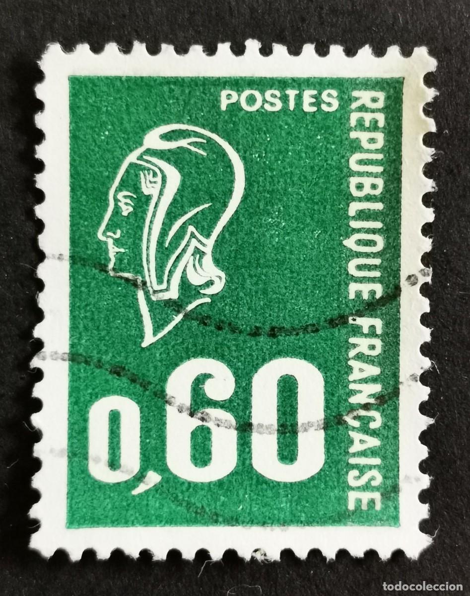 Sellos: Sello Francia 1974, Marianne tipo Bequet grabado, 0,60 F Michel: 1888x