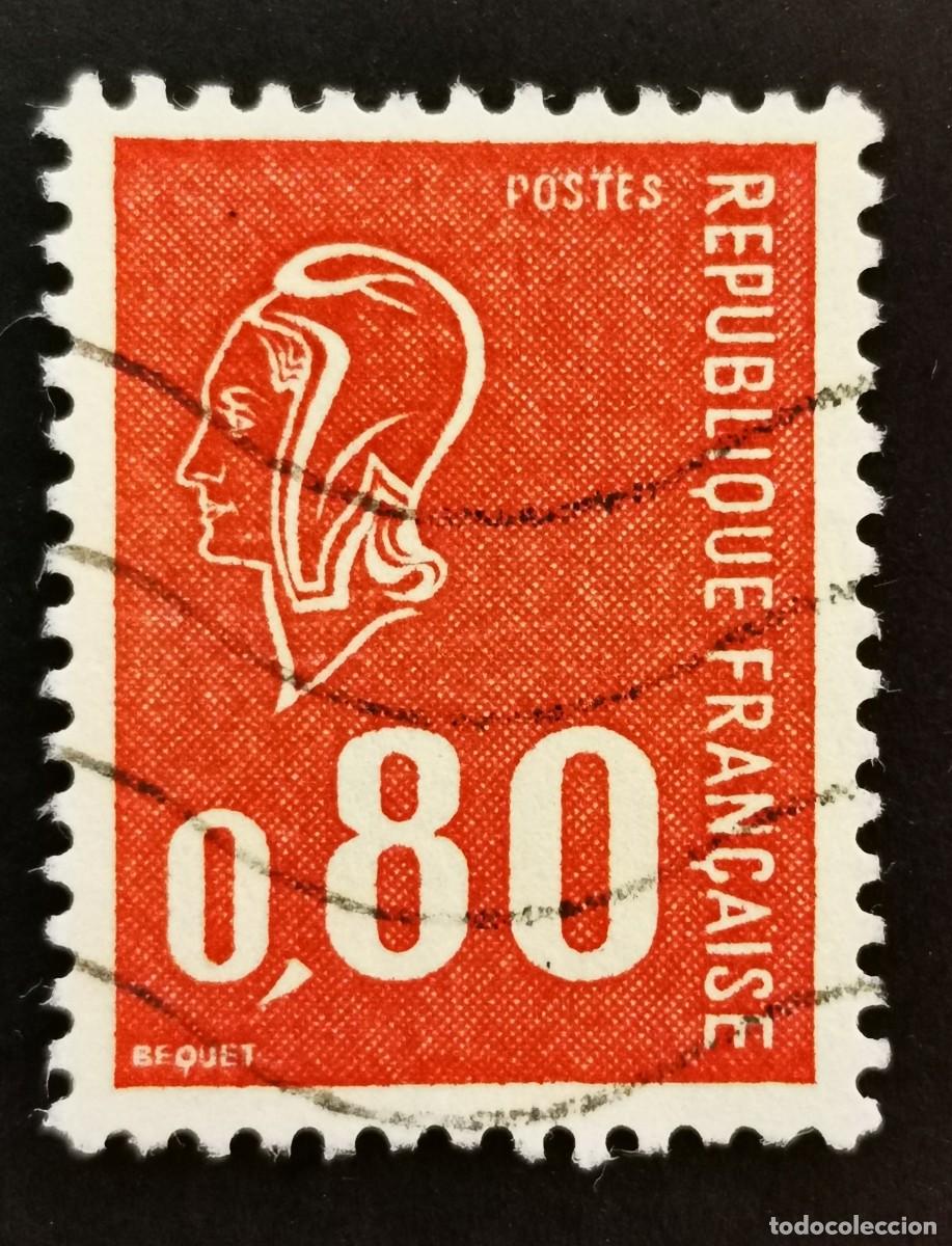 Sellos: Sello Francia 1974, Marianne tipo Bequet grabado, 0,80 F Michel: 1889x