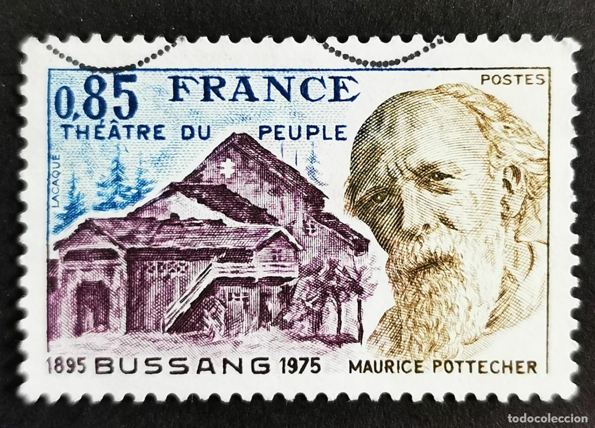 Sellos: Sello Francia 1975, Teatro del Pueblo de Bussang. Maurice Pottecher, 0,85 F Michel: 1930