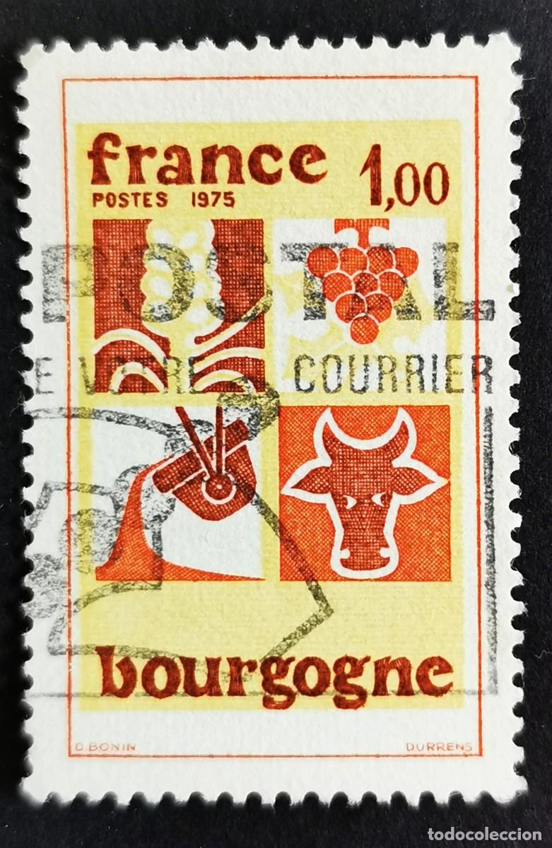 Sellos: Sello Francia 1975, Regi&oacute;n de Borgo&ntilde;a, 1 F Michel: 1936