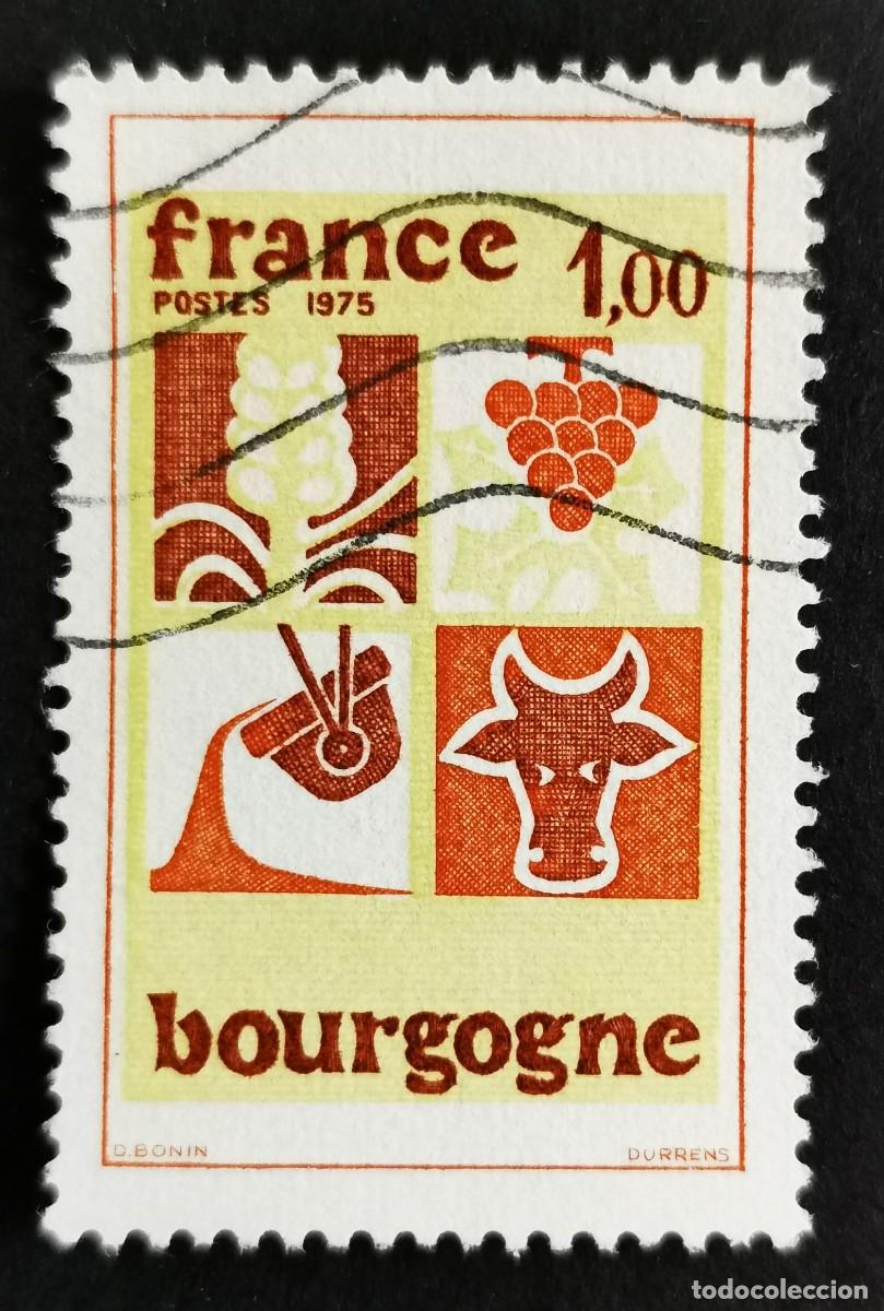 Sellos: Sello Francia 1975, Regi&oacute;n de Borgo&ntilde;a, 1 F Michel: 1936