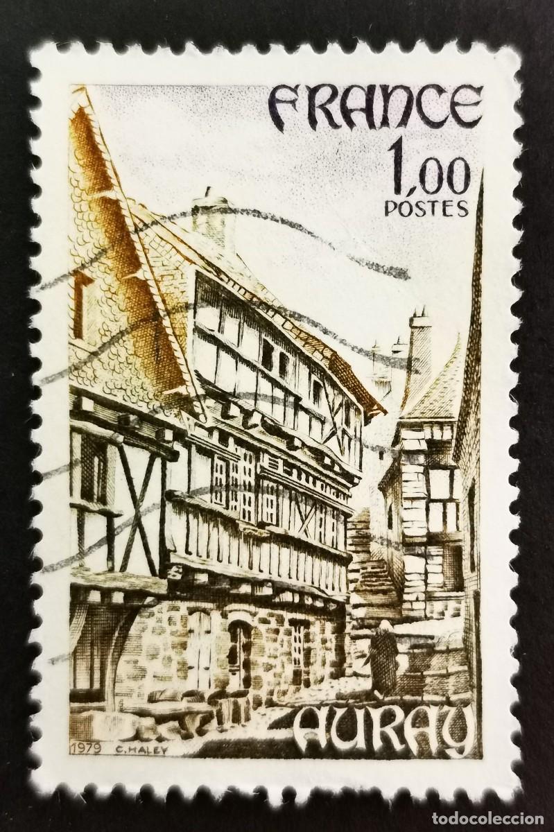 Sellos: Sello Francia 1979,Auray: El descenso al puerto de Saint-Goustan por Saint Ren, 1 F Michel: 2161