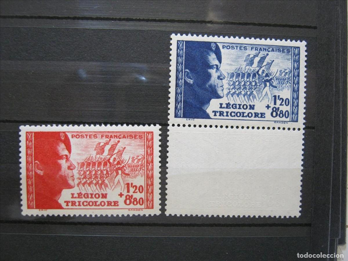 Sellos: FRANCIA 1942 LEGI&Oacute;N TRICOLOR LYVERT 565/566 MNH** SIN CHARNELA LUJO.