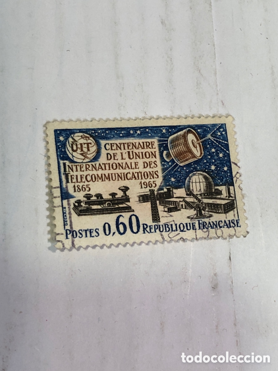 Sellos: Estampita - Centenaire de l'union internationales des telecommunications 1865-1965