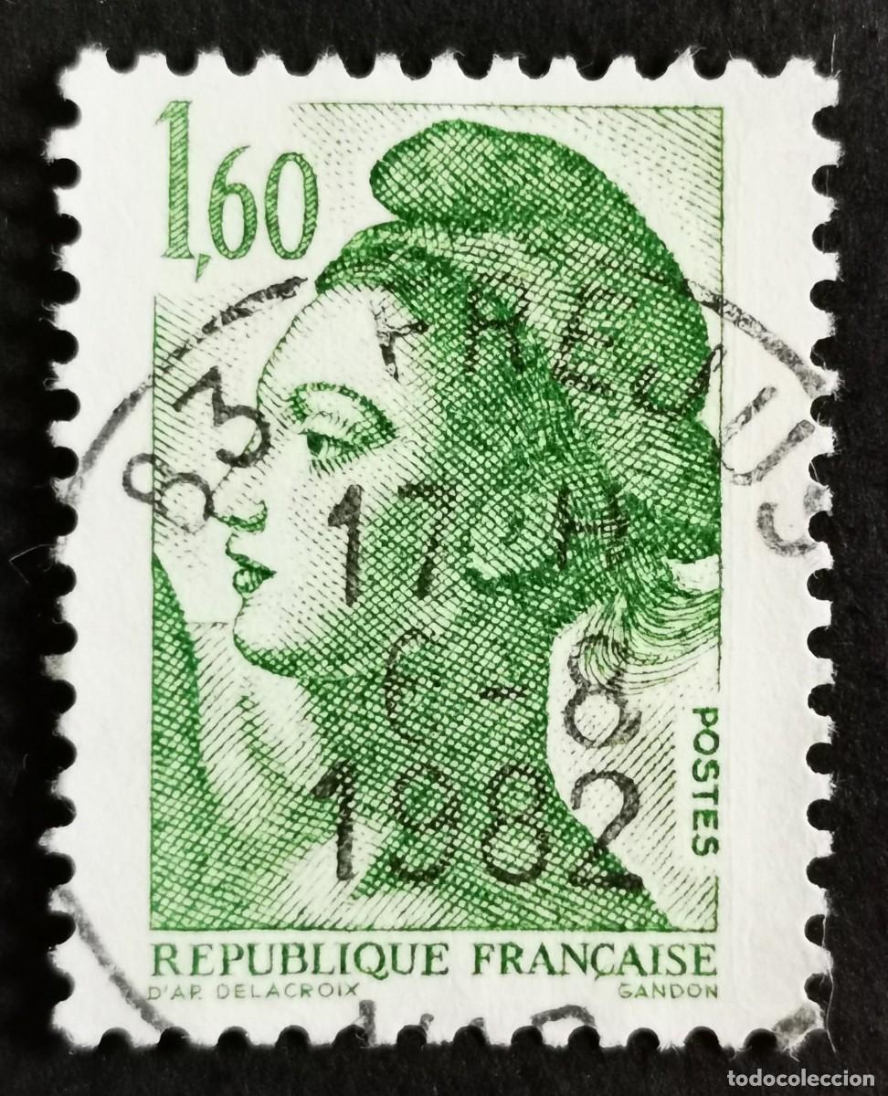 Sellos: Sello Francia 1982,Libertad de Gandon, 1,60 F Michel: 2338A