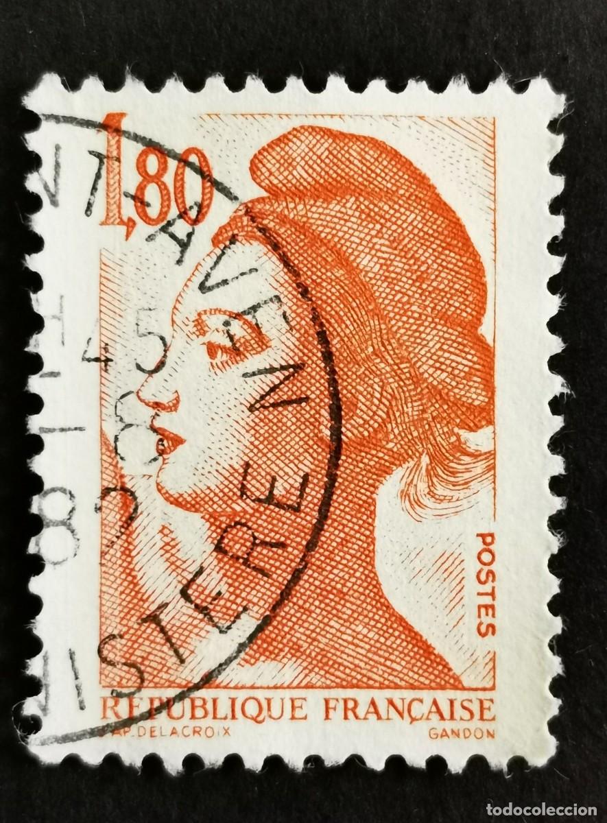 Sellos: Sello Francia 1982,Libertad de Gandon, 1,80 F Michel: 2339A