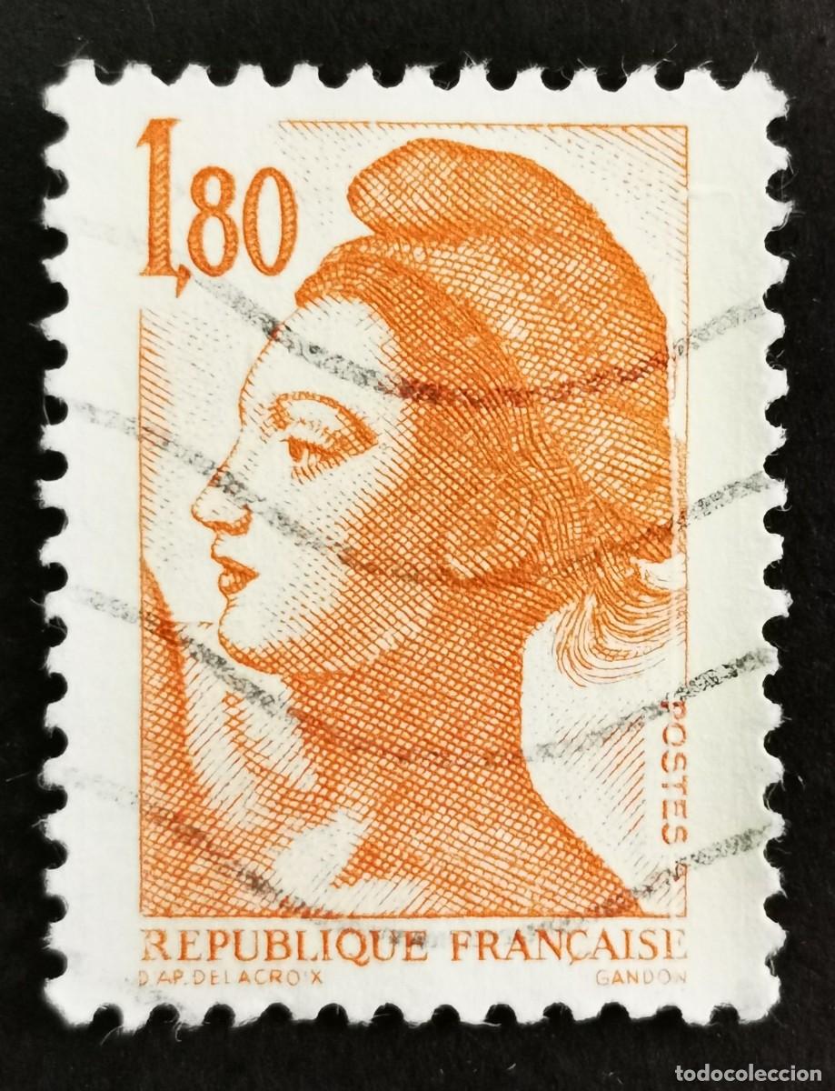 Sellos: Sello Francia 1982,Libertad de Gandon, 1,80 F Michel: 2339A