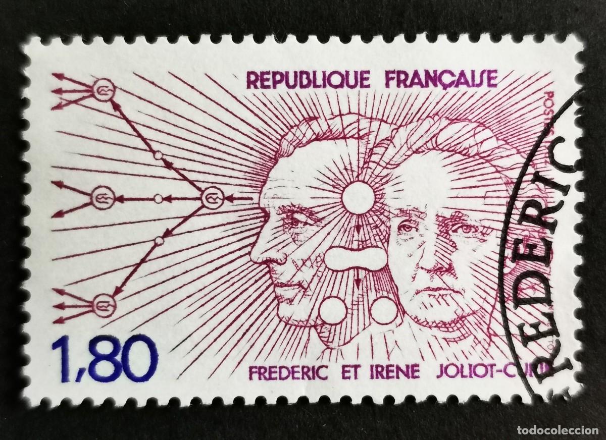 Sellos: Sello Francia 1982,Fr&eacute;d&eacute;ric (1900-1958) e Ir&egrave;ne (1897-1956) Joliot-Curie, 1,80 F Michel: 2347