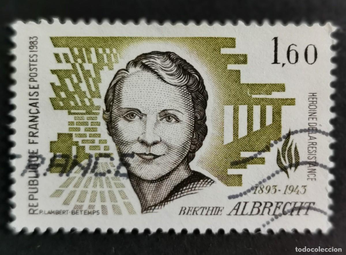 Sellos: Sello Francia 1983,Berthie Albrecht (1893-1945), 1,60 F Michel: 2417