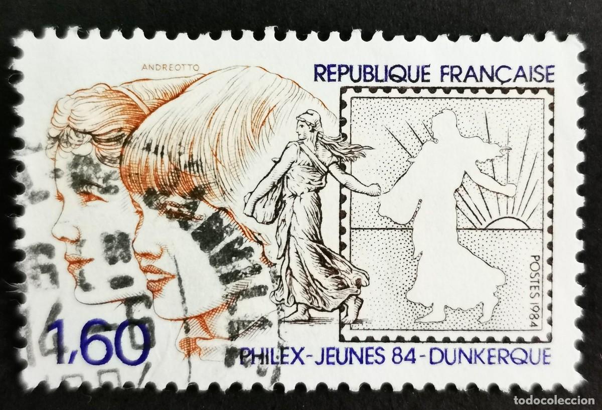 Sellos: Sello Francia 1984, Philex-Young 84 Dunkerque, 1,60 F Michel: 2440