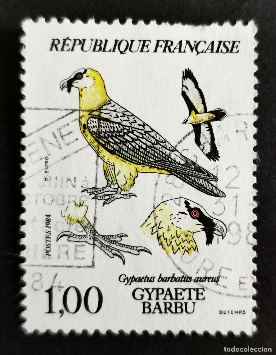 Sellos: Sello Francia 1984, Buitre barbudo (Gypaetus barbatus ssp. aureus), 1 F Michel: 2463