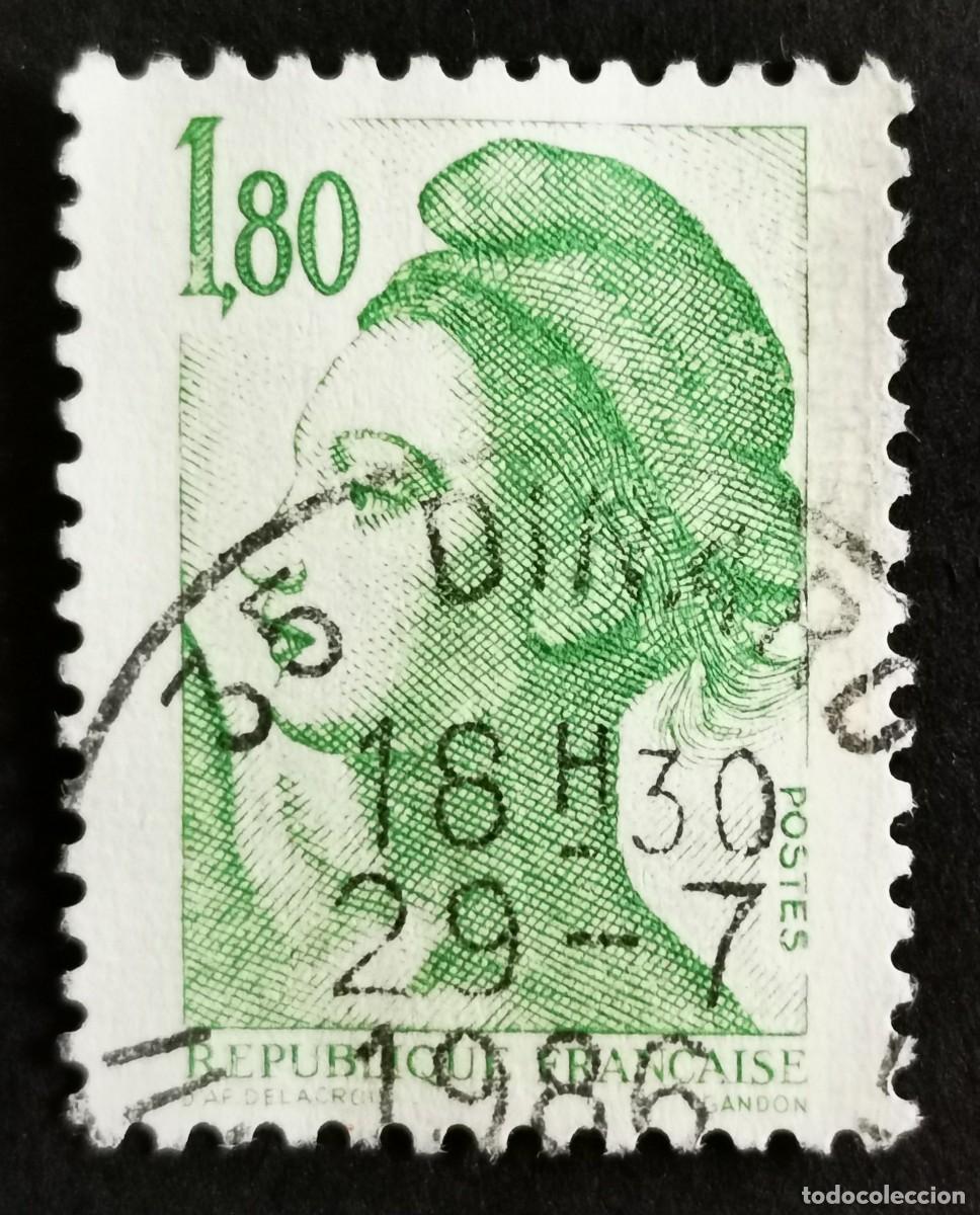 Sellos: Sello Francia 1985, Libertad de Gandon, 1,80 F Michel: 2509A