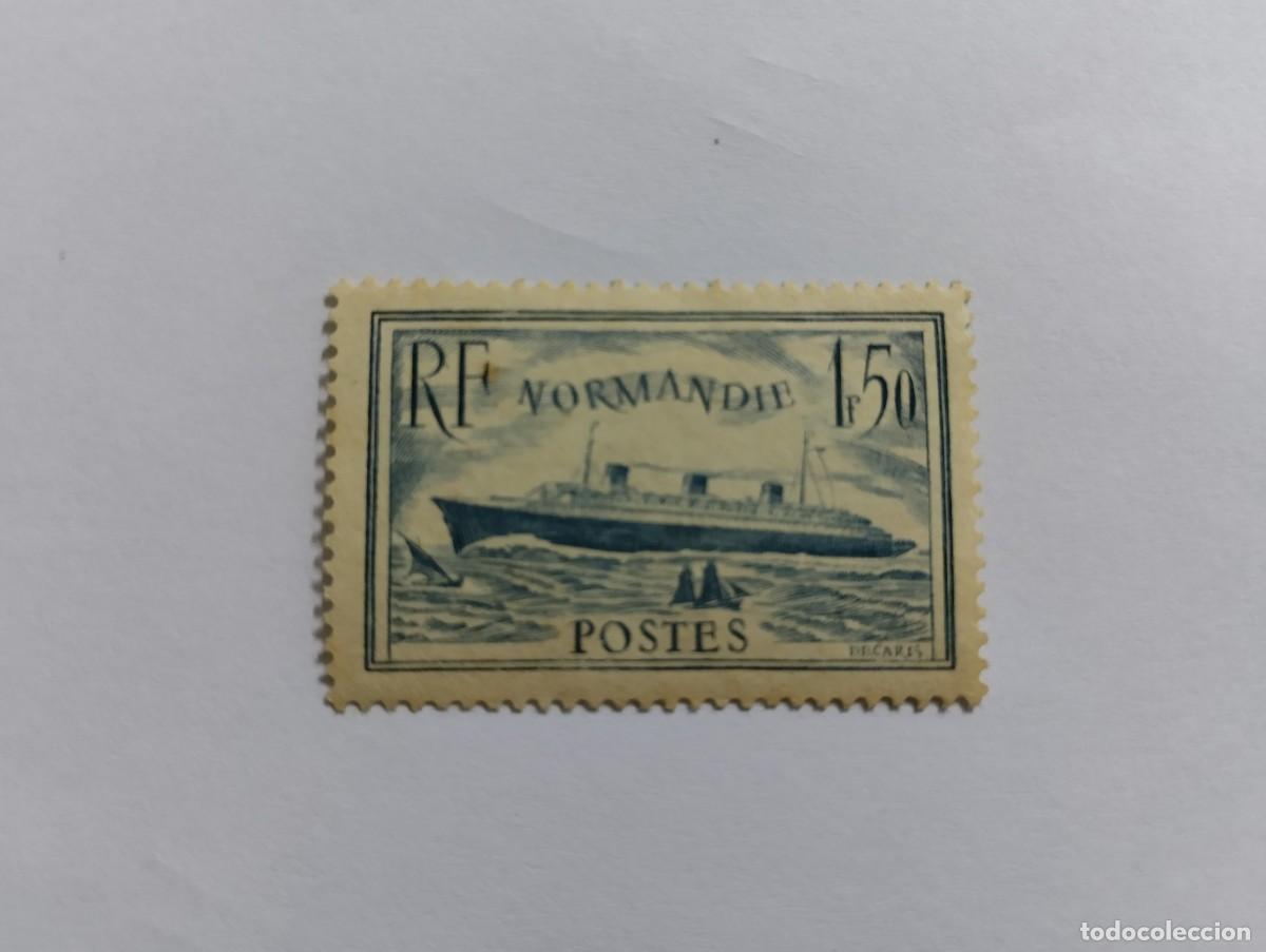 Sellos: FRANCIA A&Ntilde;O 1936, PAQUEBOTE NORMANDIE, SERIE COMPLETA**MNH, YVERT 299, MICHEL 316