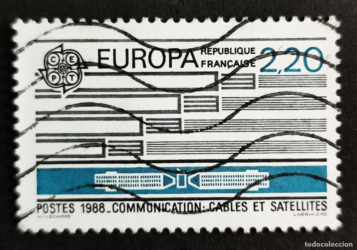 Sellos: Sello Francia 1988, CEPT - Comunicaciones: Cable y Sat&eacute;lite, 2,00 F Michel: 2667
