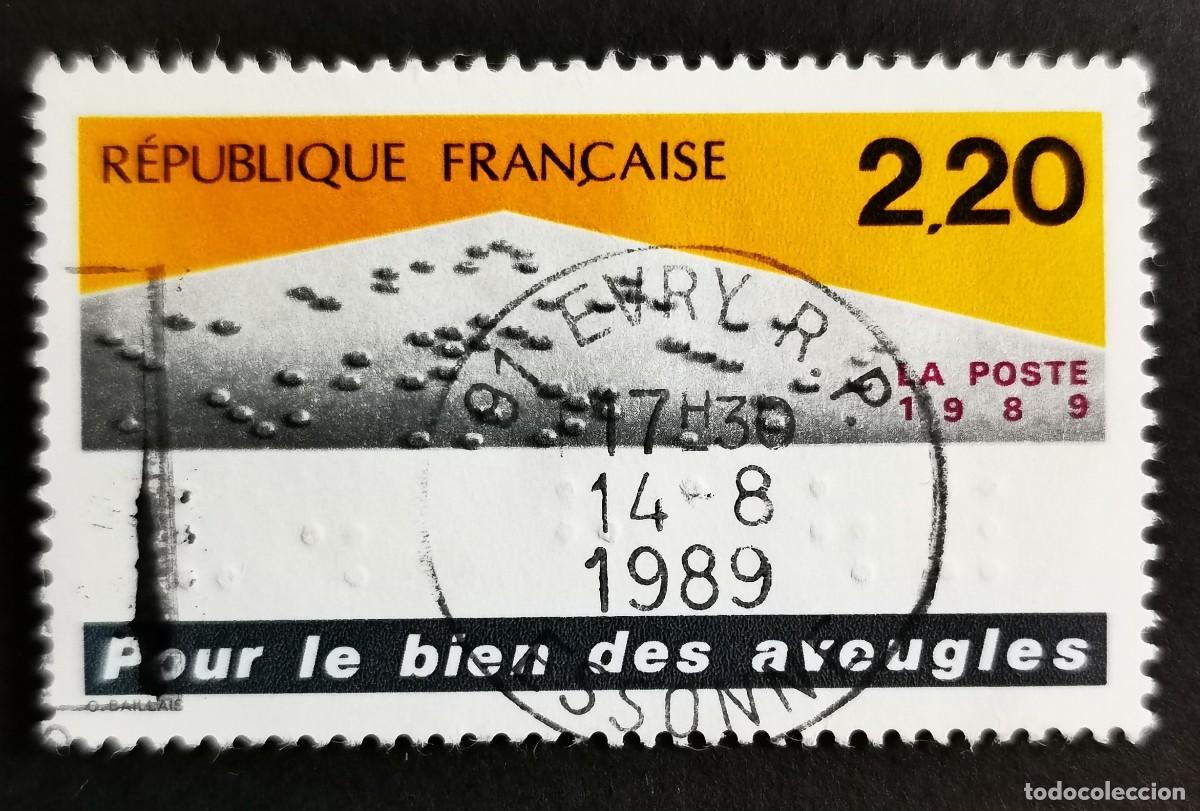 Sellos: Sello Francia 1989, Ayuda para personas ciegas, 2,20 F Michel: 2698