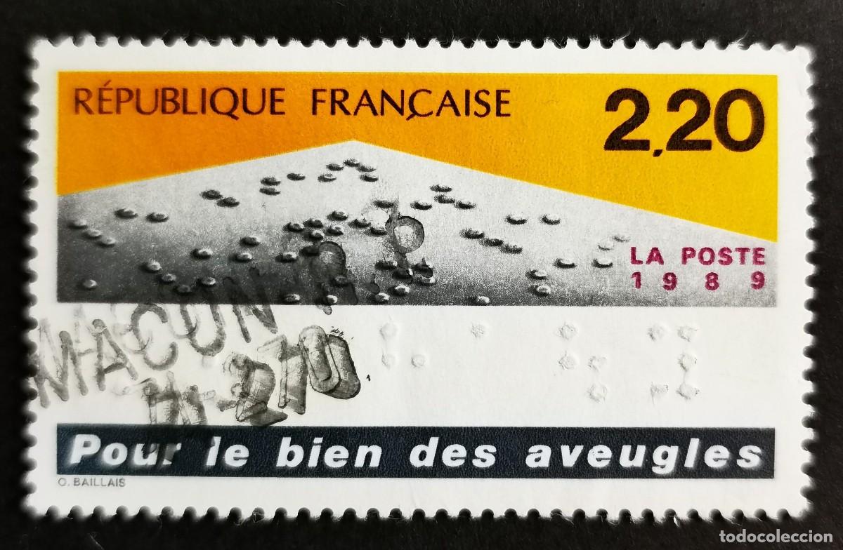 Sellos: Sello Francia 1989, Ayuda para personas ciegas, 2,20 F Michel: 2698