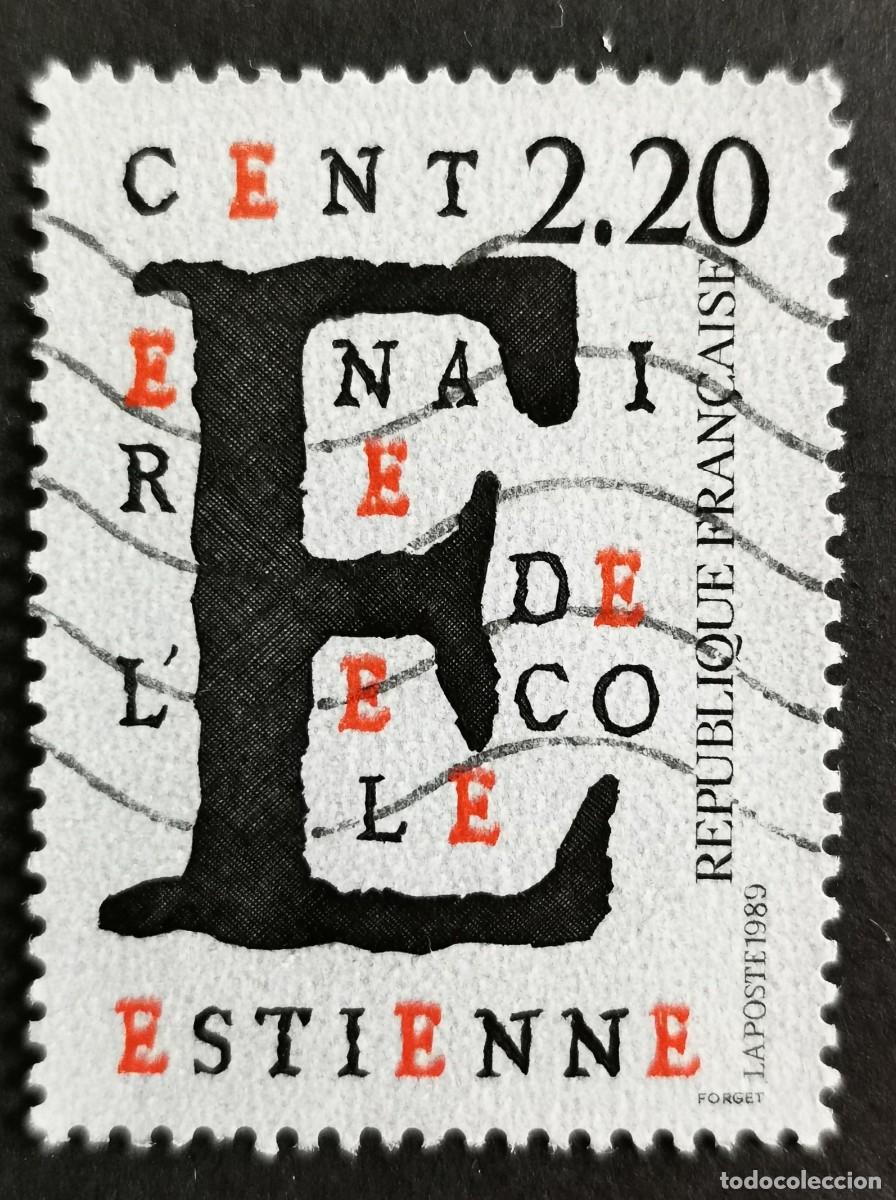 Sellos: Sello Francia 1989, Centenario de la Escuela Estienne, 2,20 F Michel: 2699