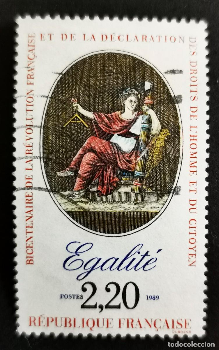 Sellos: Sello Francia 1989, Bicentenario de la Revoluci&oacute;n Francesa: Libertad, 2,20 F Michel: 2708