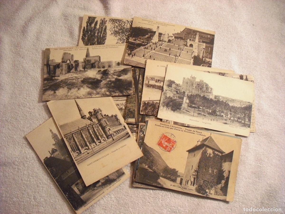 Sellos: LOTE DE 26 ANTIGUAS POSTALES DE DIFERENTES LUGARES DE FRANCIA