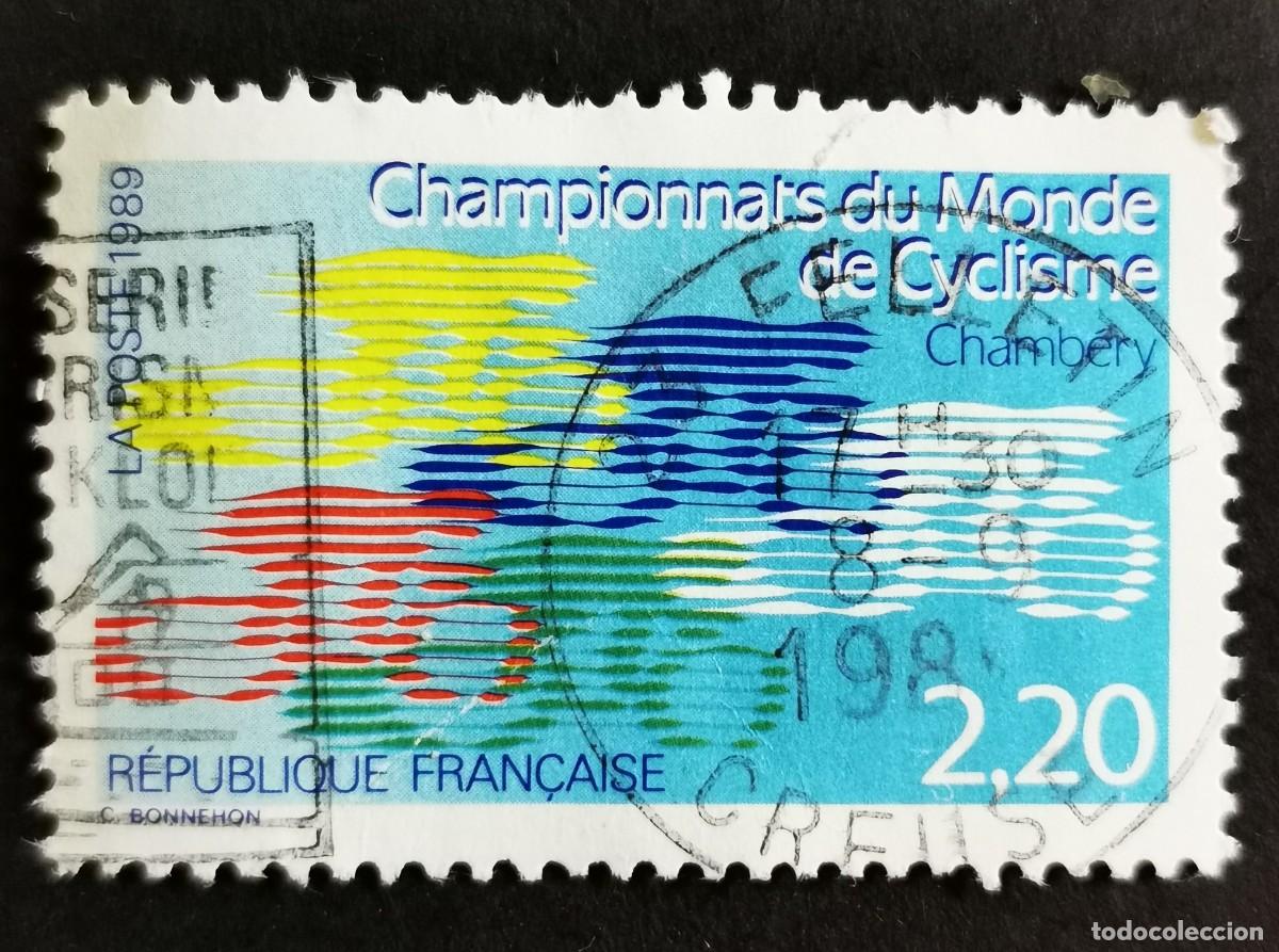 Sellos: Sello Francia 1989, Campeonato Mundial de Ciclismo en Chambery, 2,20 F Michel: 2721