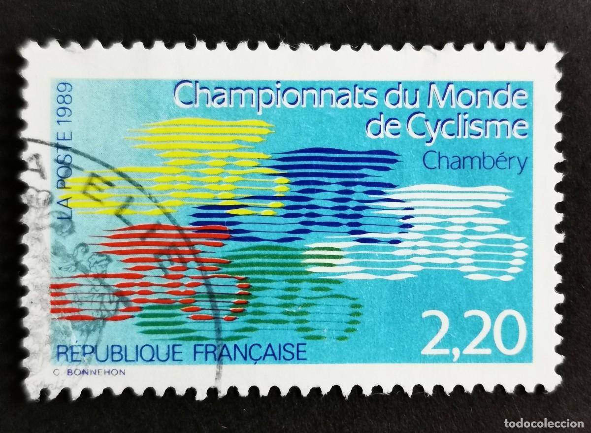 Sellos: Sello Francia 1989, Campeonato Mundial de Ciclismo en Chambery, 2,20 F Michel: 2721