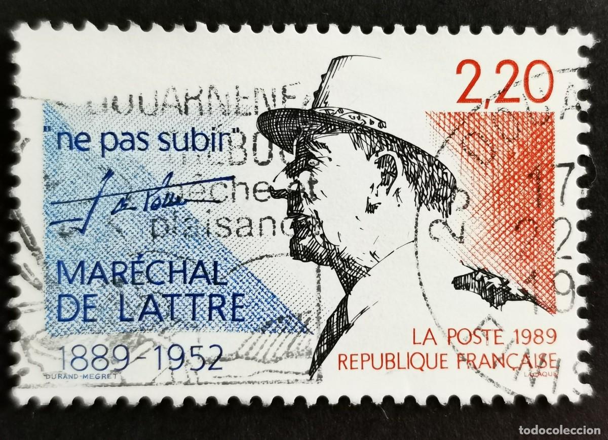 Sellos: Sello Francia 1989, Mariscal de Lattre de Tassigny (1889-1952), 2,20 F Michel: 2749