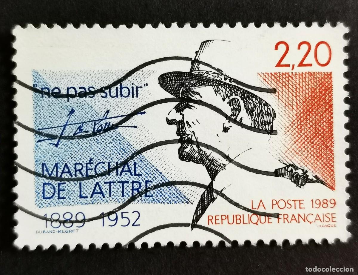 Sellos: Sello Francia 1989, Mariscal de Lattre de Tassigny (1889-1952), 2,20 F Michel: 2749