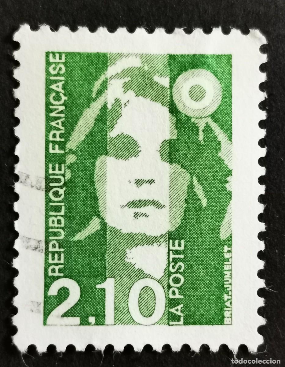 Sellos: Sello Francia 1990, Marianne de Briat, 2,10 F Michel: 2754A