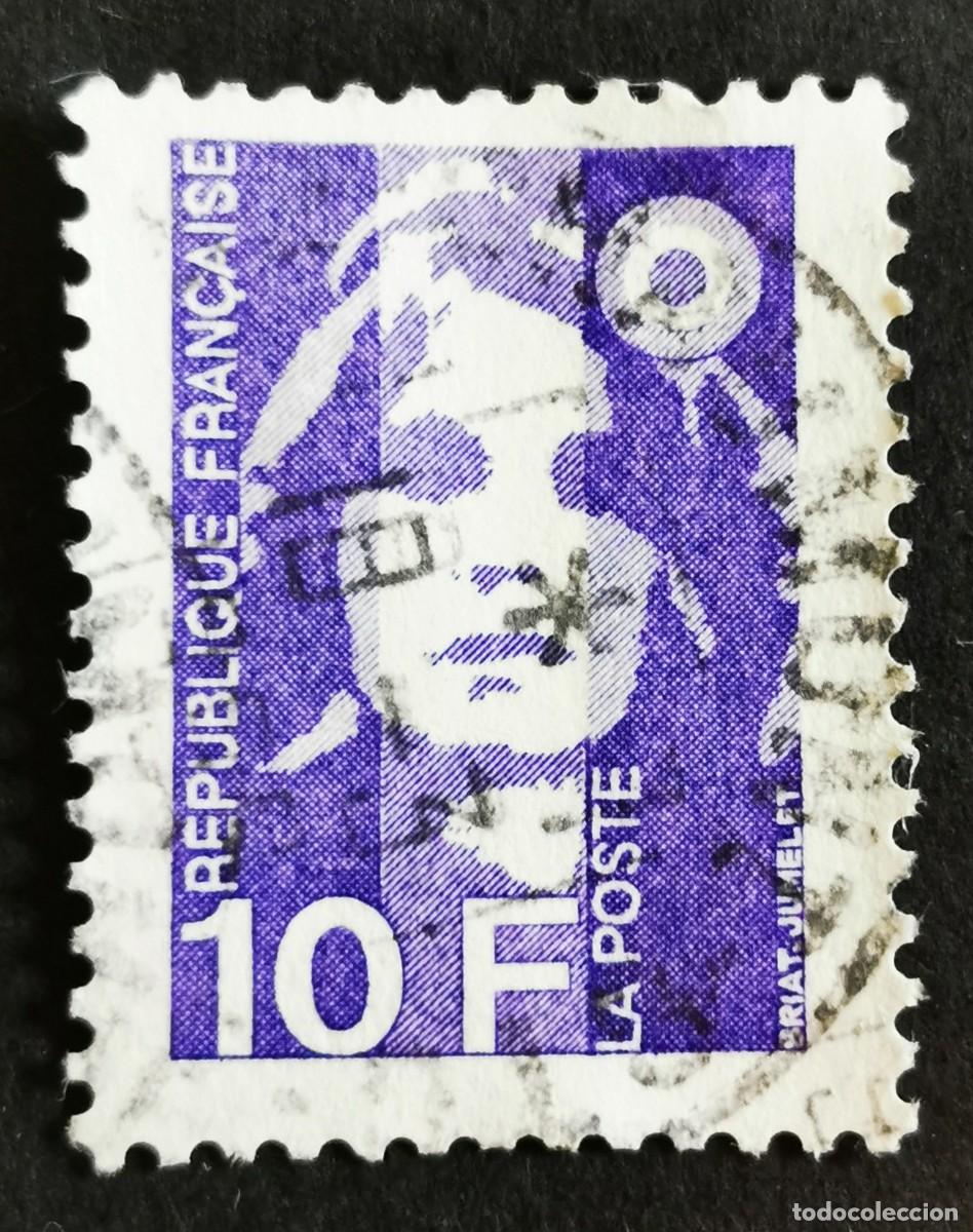 Sellos: Sello Francia 1990, Marianne de Briat, 10,00 F Michel: 2778