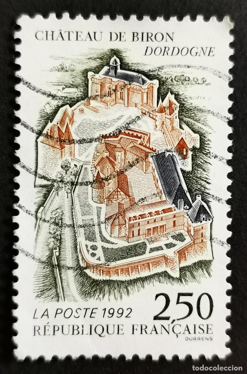 Sellos: Sello Francia 1992, Castillo de Biron, Dordo&ntilde;a, 2,50 F Michel: 2908