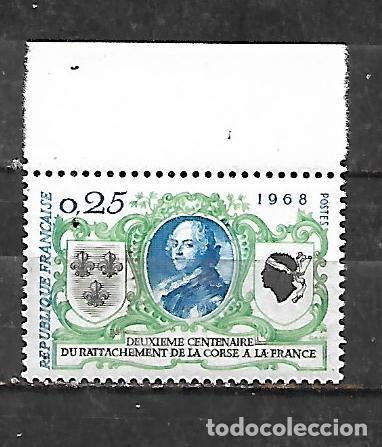 Sellos: 1968: Bicentenario de la uni&oacute;n de C&oacute;rcega a Francia (MNH**)