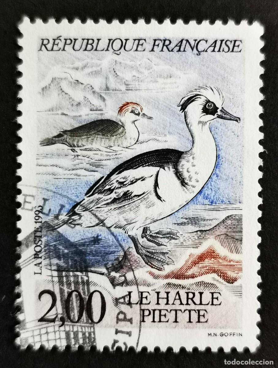 Sellos: Sello Francia 1993, Serreta chica (Mergellus albellus), 2,00 F Michel: 2933