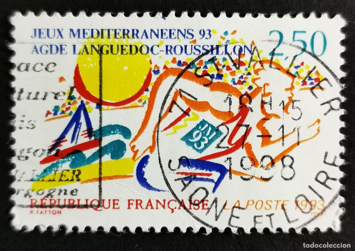 Sellos: Sello Francia 1993,Juegos Mediterr&aacute;neos: Agde Languedoc-Rosell&oacute;n, 2,50 F Michel: 2941