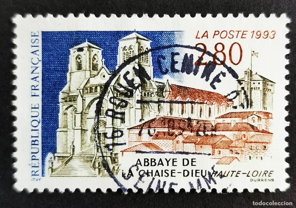 Sellos: Sello Francia 1993,Abad&iacute;a de Chaise-Dieu (Alto Loira), 2,80 F Michel: 2972