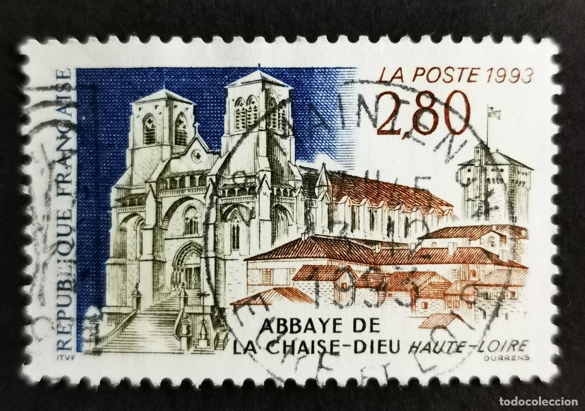 Sellos: Sello Francia 1993,Abad&iacute;a de Chaise-Dieu (Alto Loira), 2,80 F Michel: 2972