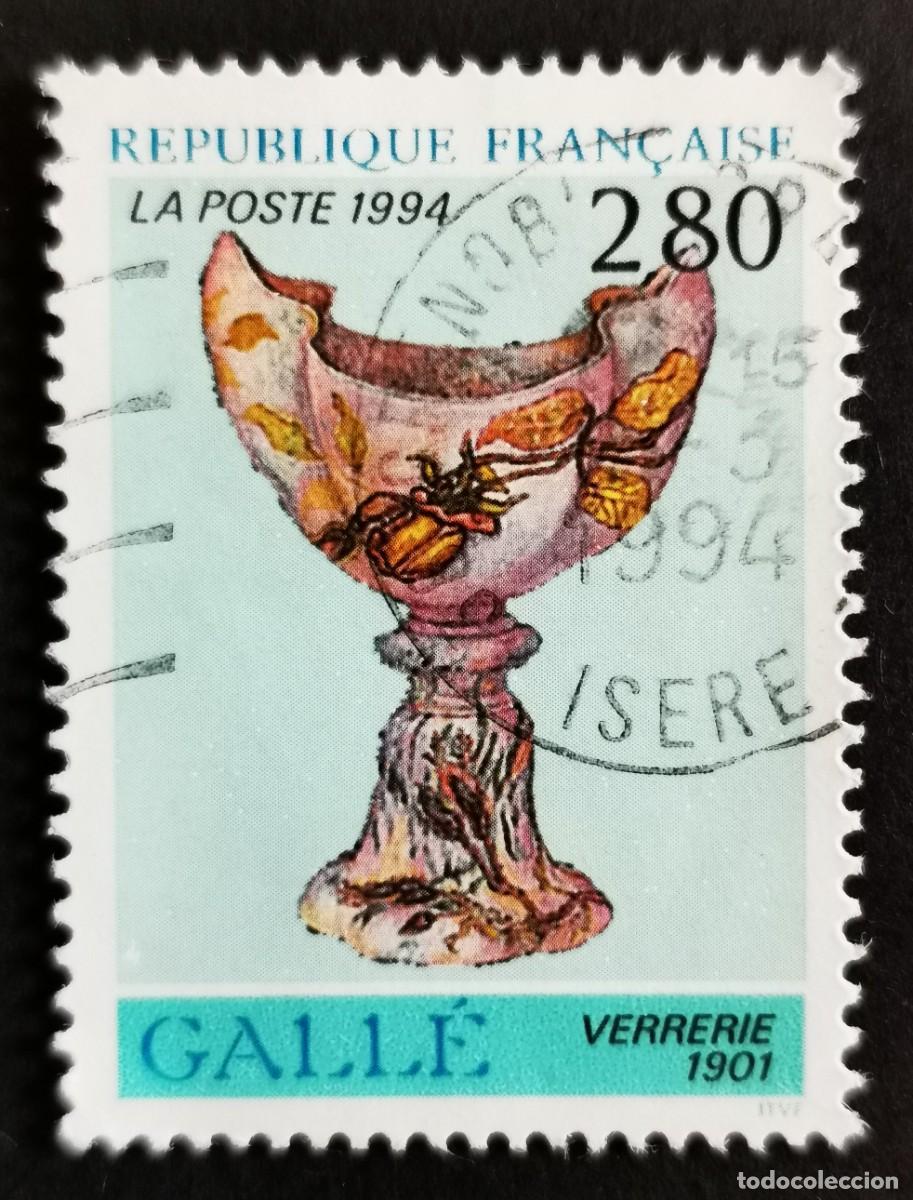 Sellos: Sello Francia 1994, Jarr&oacute;n &rdquo;Rosas de Francia&rdquo; (Copa), Emile Galle, 1901, 2,80 F Michel: 3000