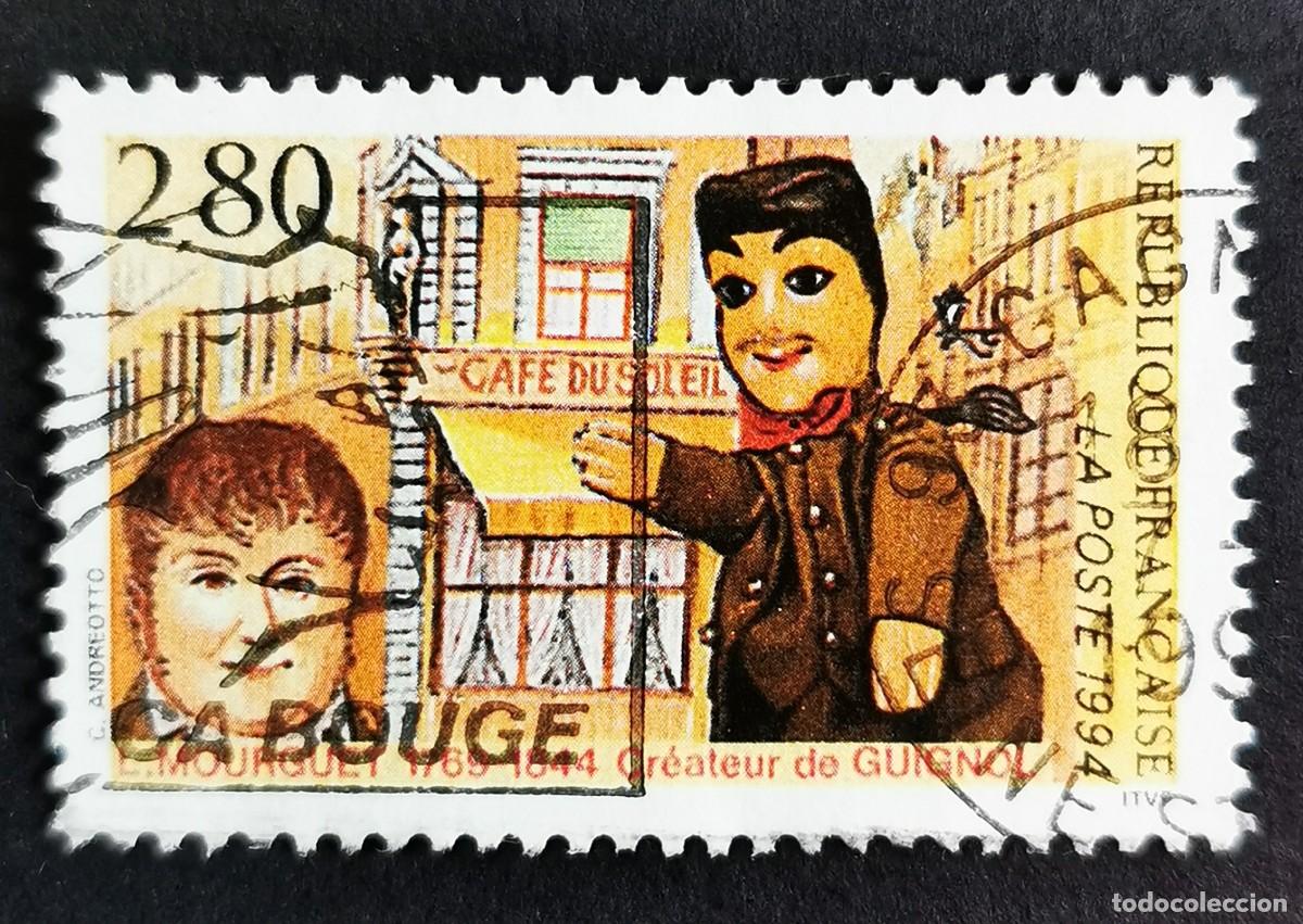 Sellos: Sello Francia 1994, Laurent Mourguet (1769-1844): creador del Guignol, 2,80 F Michel: 3008