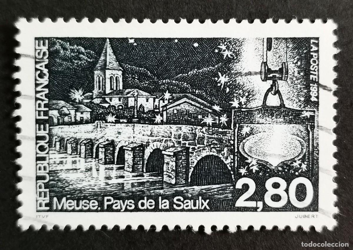 Sellos: Sello Francia 1994, Puente de Rupt aux Nonains, regi&oacute;n de Saulx, Mosa, 2,80 F Michel: 3035
