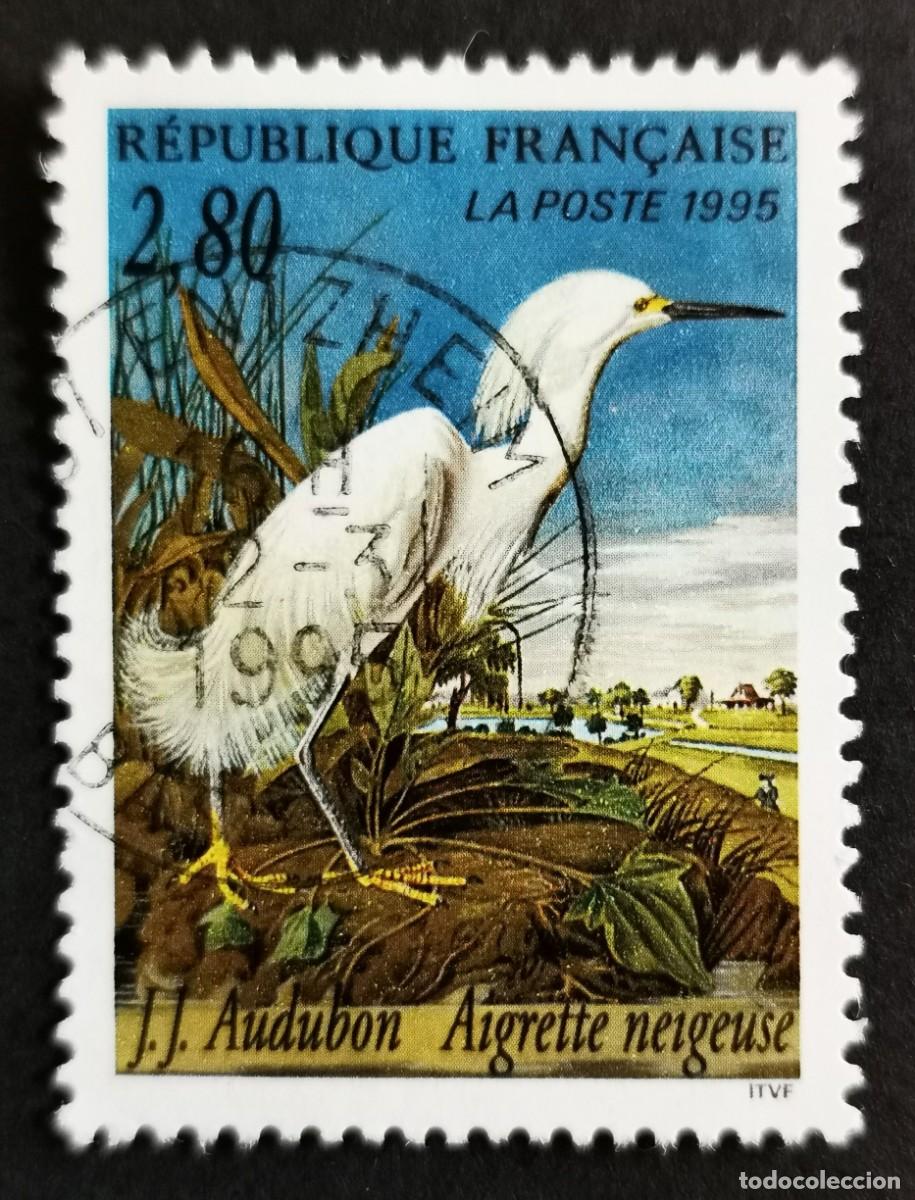 Sellos: Sello Francia 1995, Garceta n&iacute;vea (Cascada de la garceta), 2,80 F Michel: 3072A