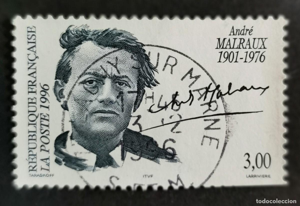 Sellos: Sello Francia 1996, Andr&eacute; Malraux (1901-1976), 3,00 F Michel: 3182