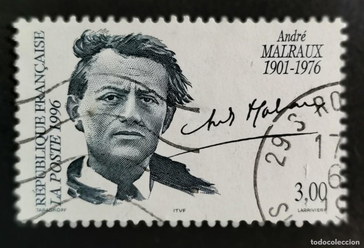 Sellos: Sello Francia 1996, Andr&eacute; Malraux (1901-1976), 3,00 F Michel: 3182