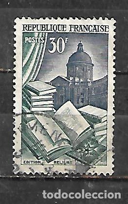 Sellos: 1954: Productos de lujo y monumentos de Par&iacute;s - Encuadernaci&oacute;n - Instituto de Francia (usado)