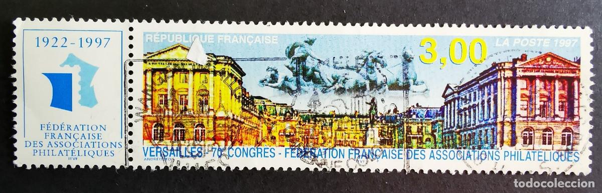Sellos: Sello Francia 1997, XX Congreso Federaci&oacute;n de Sociedades Filat&eacute;licas Francesas, 3,00 F Michel: 3216Z