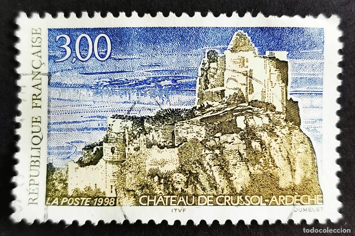 Sellos: Sello Francia 1998, Castillo de Crussol, Ard&egrave;che, 3 F Michel: 3308