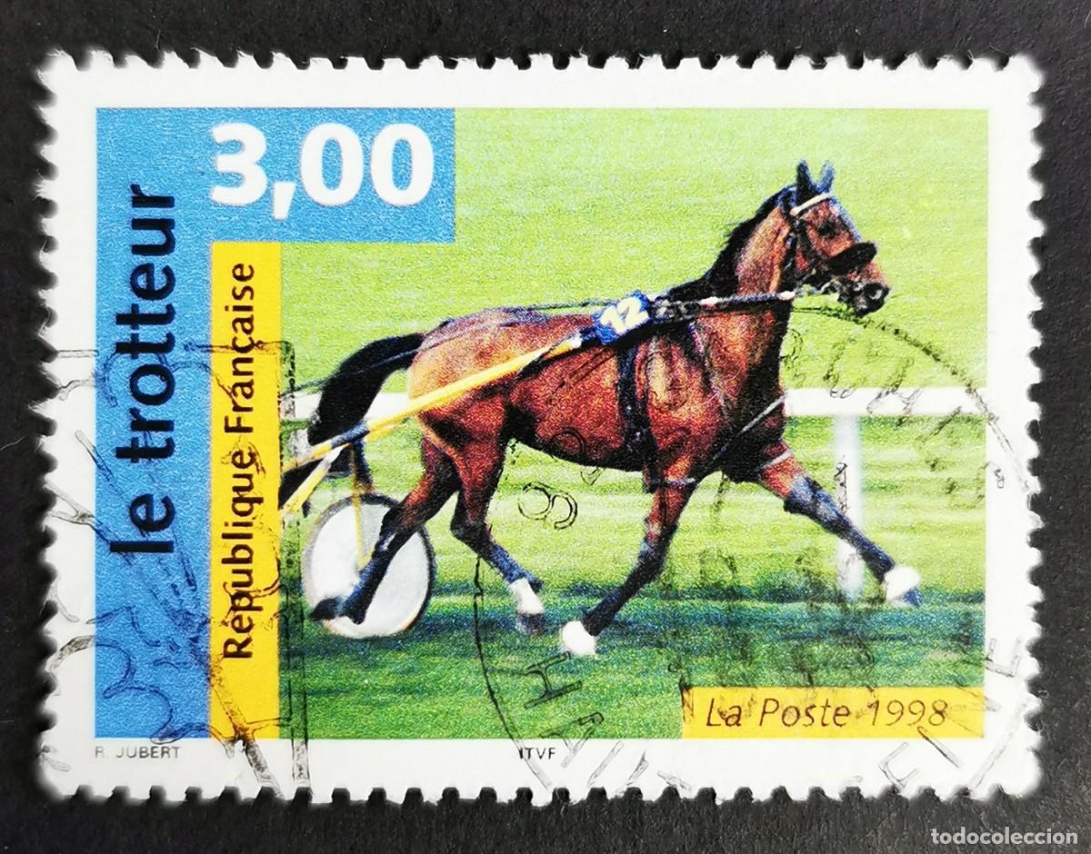 Sellos: Sello Francia 1998, Caballo trot&oacute;n (Equus ferus caballus), 3 F Michel: 3327