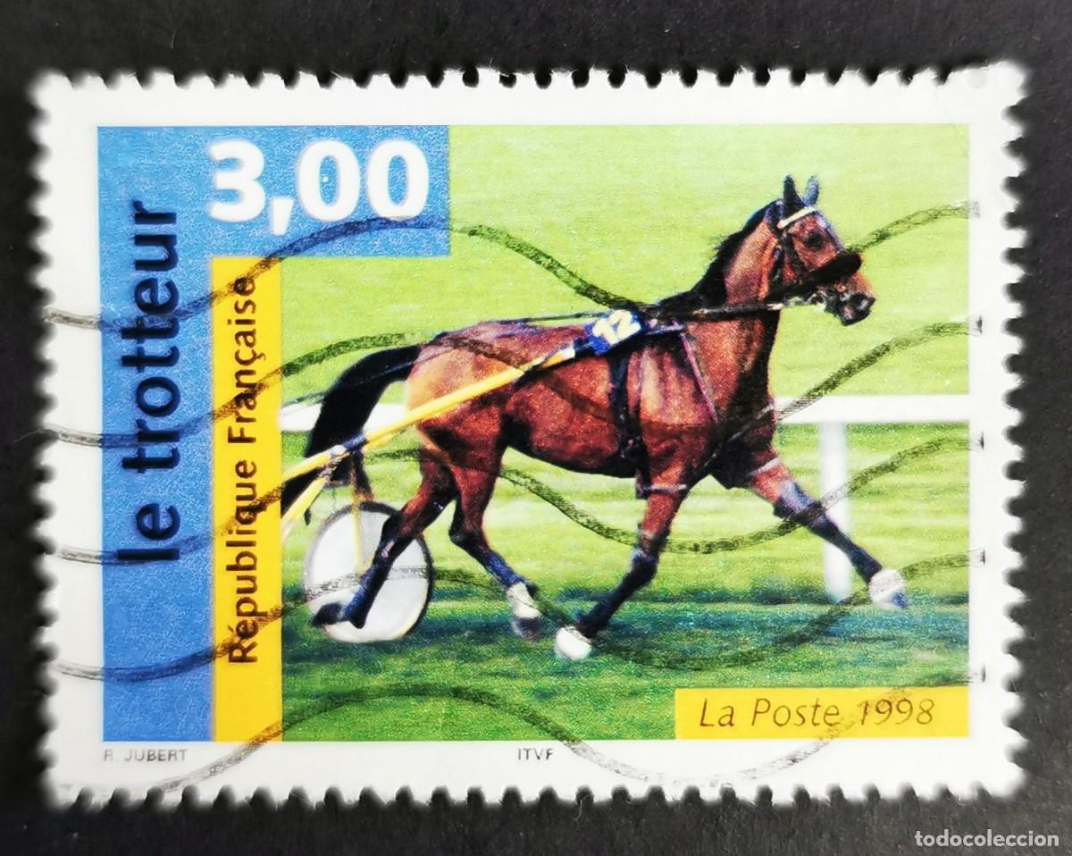 Sellos: Sello Francia 1998, Caballo de las Ardenas (Equus ferus caballus), 4,50 F Michel: 3329